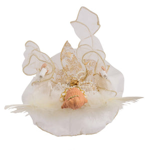 Ivory and Gold Angel Treetop