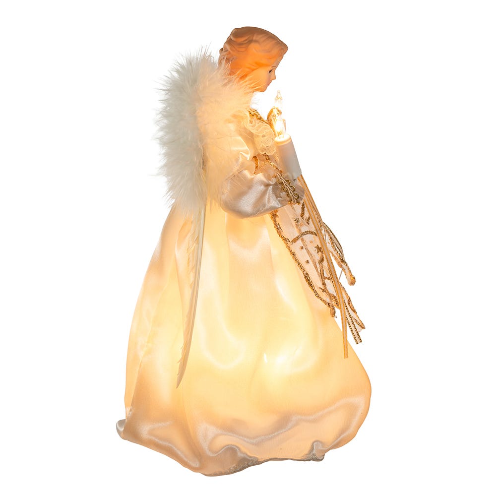 Ivory and Gold Angel Treetop
