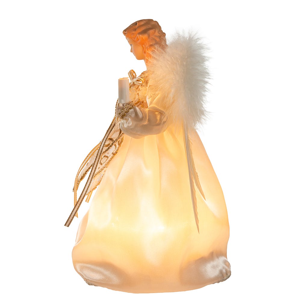 Ivory and Gold Angel Treetop