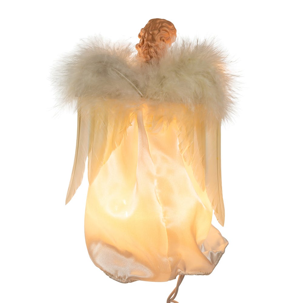 Ivory and Gold Angel Treetop