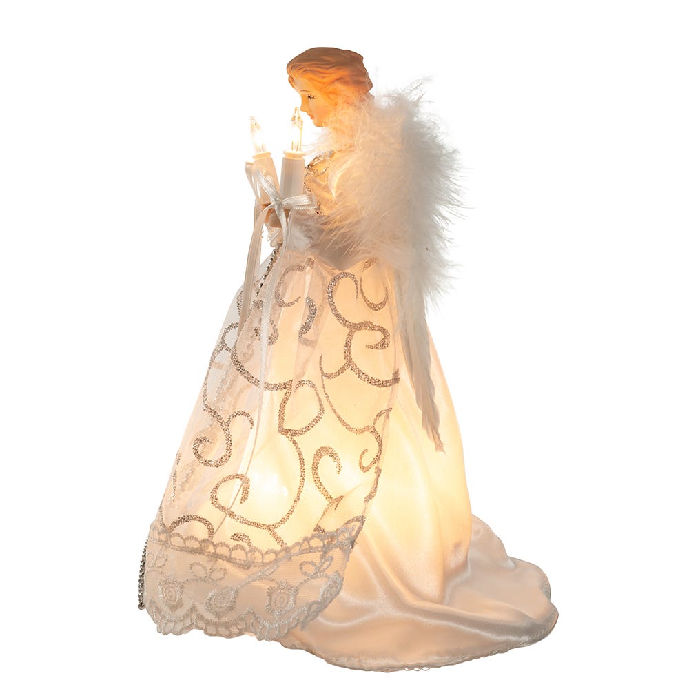 White and Silver Angel Treetop