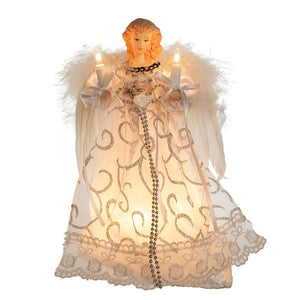 White and Silver Angel Treetop