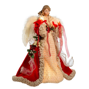 Red and Ivory Angel Treetop