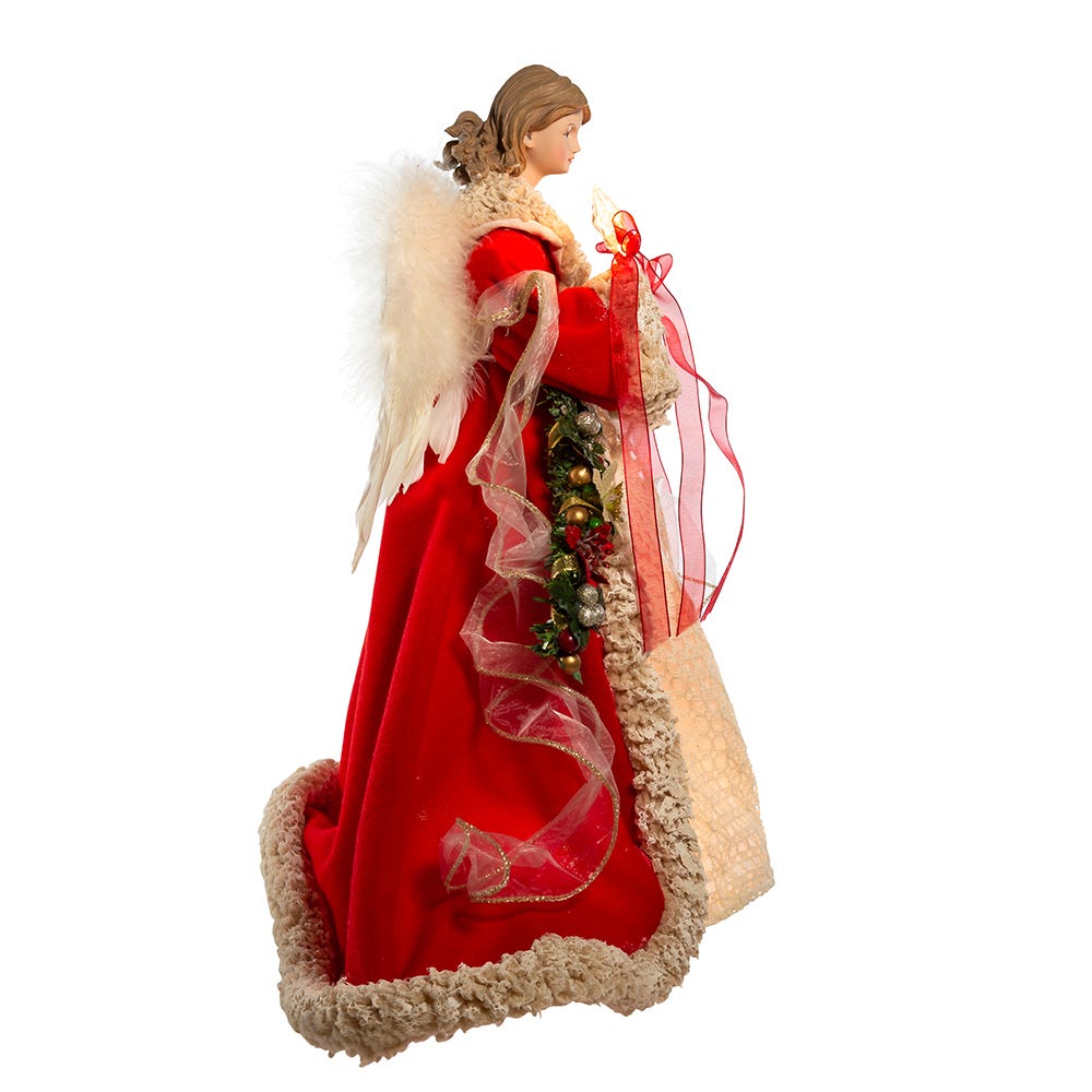 Red and Ivory Angel Treetop