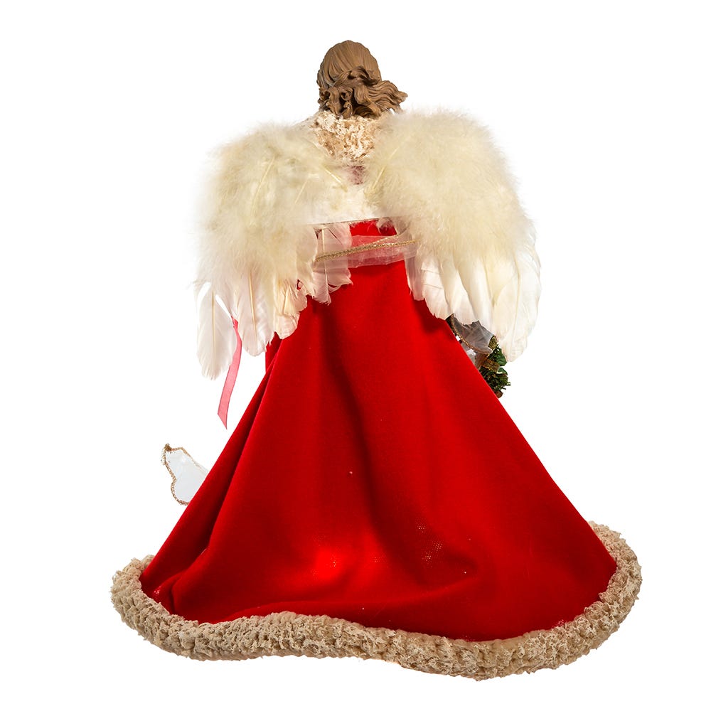 Red and Ivory Angel Treetop