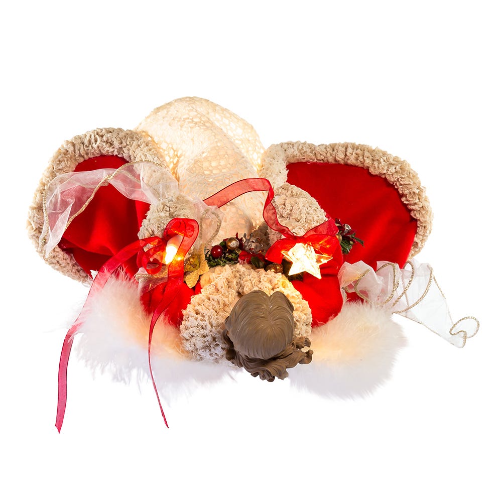 Red and Ivory Angel Treetop
