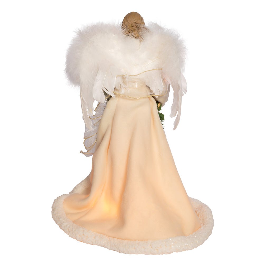 Ivory and Gray Angel Tree Topper