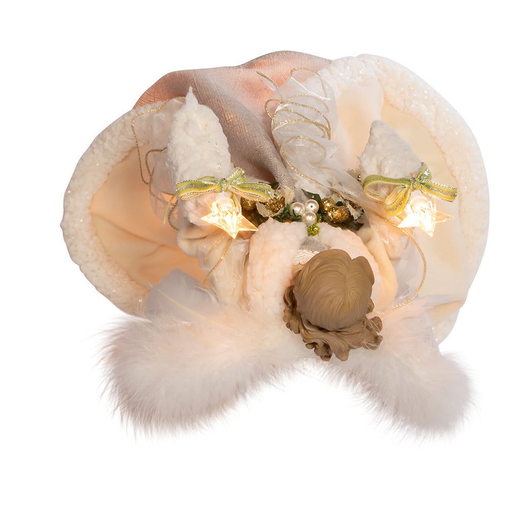Ivory and Gray Angel Tree Topper