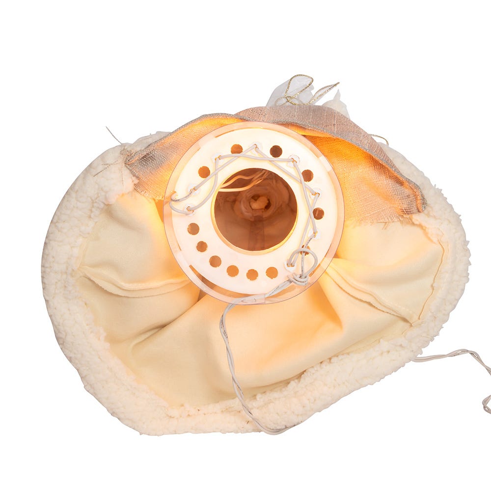 Ivory and Gray Angel Tree Topper