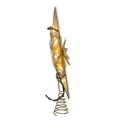 Kurt Adler 10.5" 10-Light LED Capiz Bethlehem Star Tree Topper