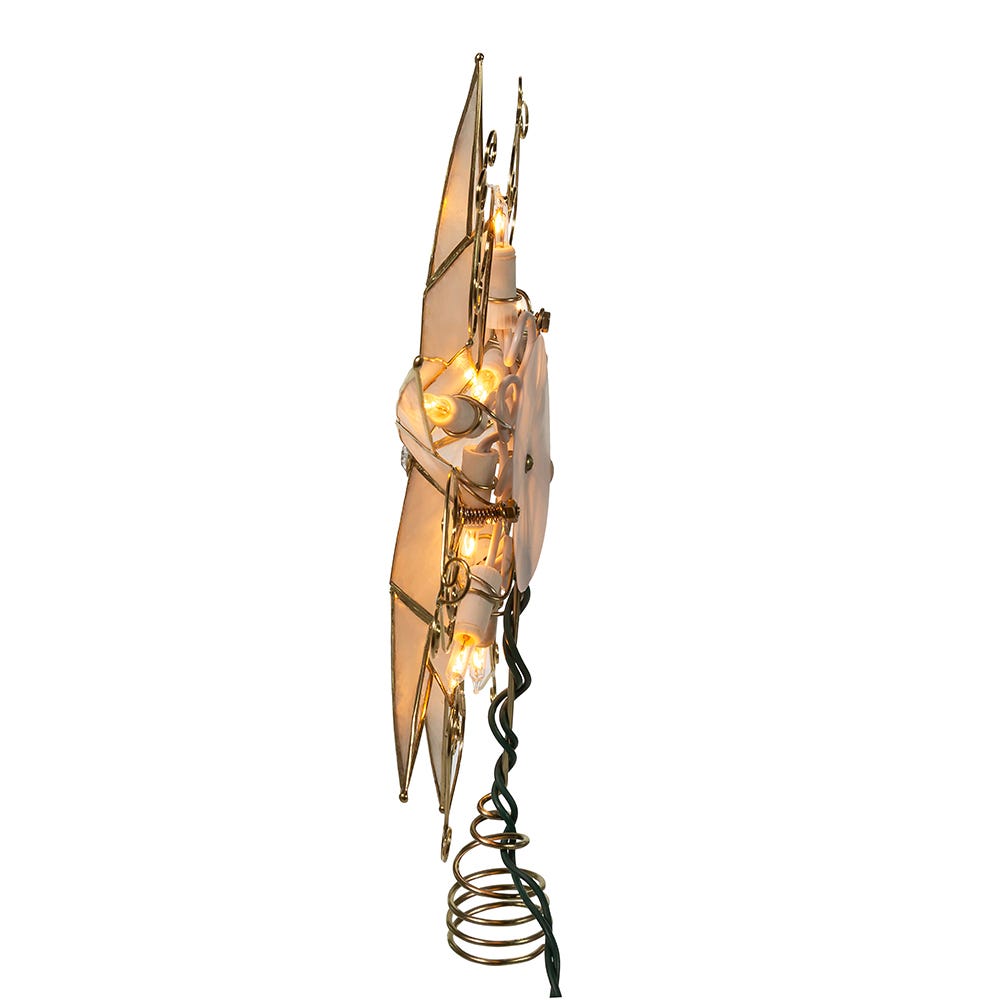 Capiz Star Treetop with Scroll Design
