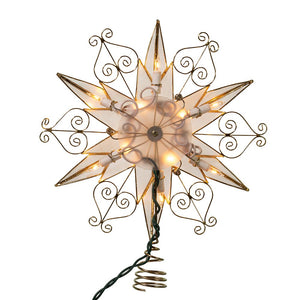 Capiz Star Treetop with Scroll Design
