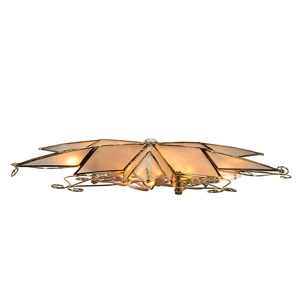 Capiz Star Treetop with Scroll Design
