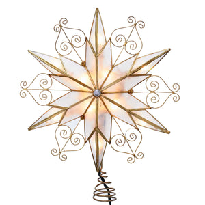 Capiz Star Treetop with Scroll Design