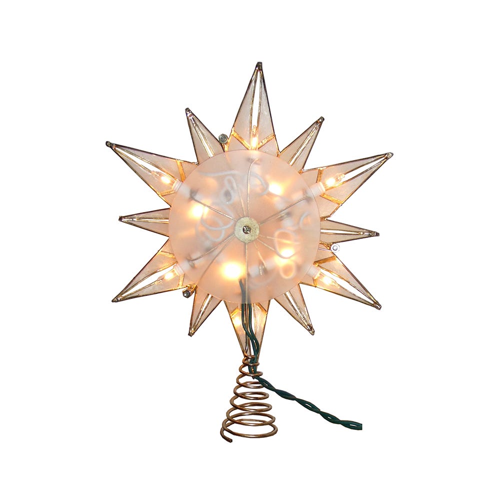 Capiz Star and Center Gem Treetop