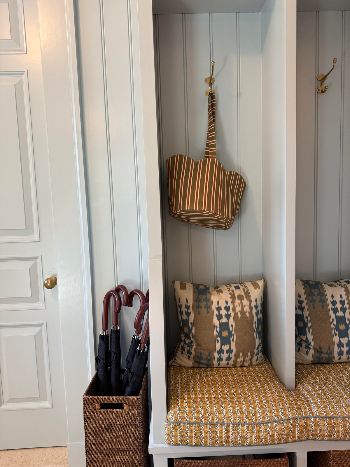 Isabelle Tote Bag in Winter Stripe