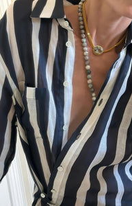 Green Amethyst Silk Cord Pendant, Ochre Cord