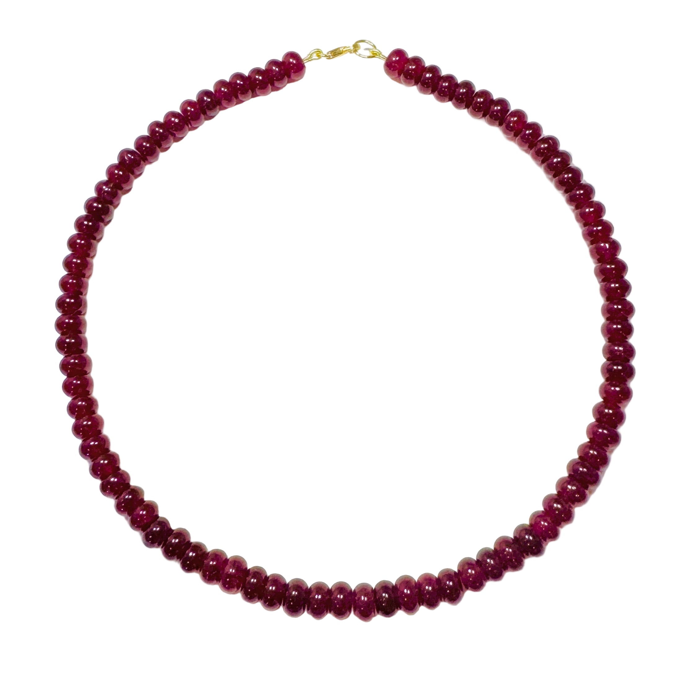 Garnet Colored Agate Candy Necklace
