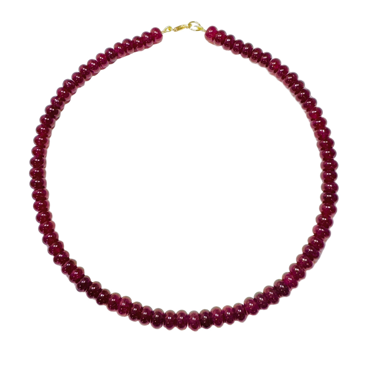 Garnet Colored Agate Candy Necklace