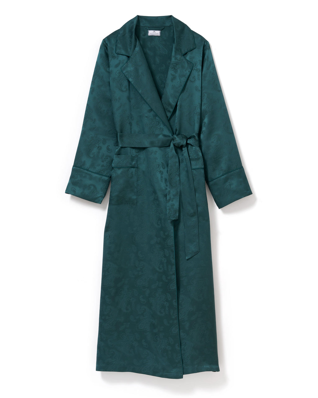 Women’s Silk Jacquard Robe in Hunter Green