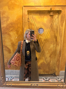 Annabelle Tote Bag in Red Ikat