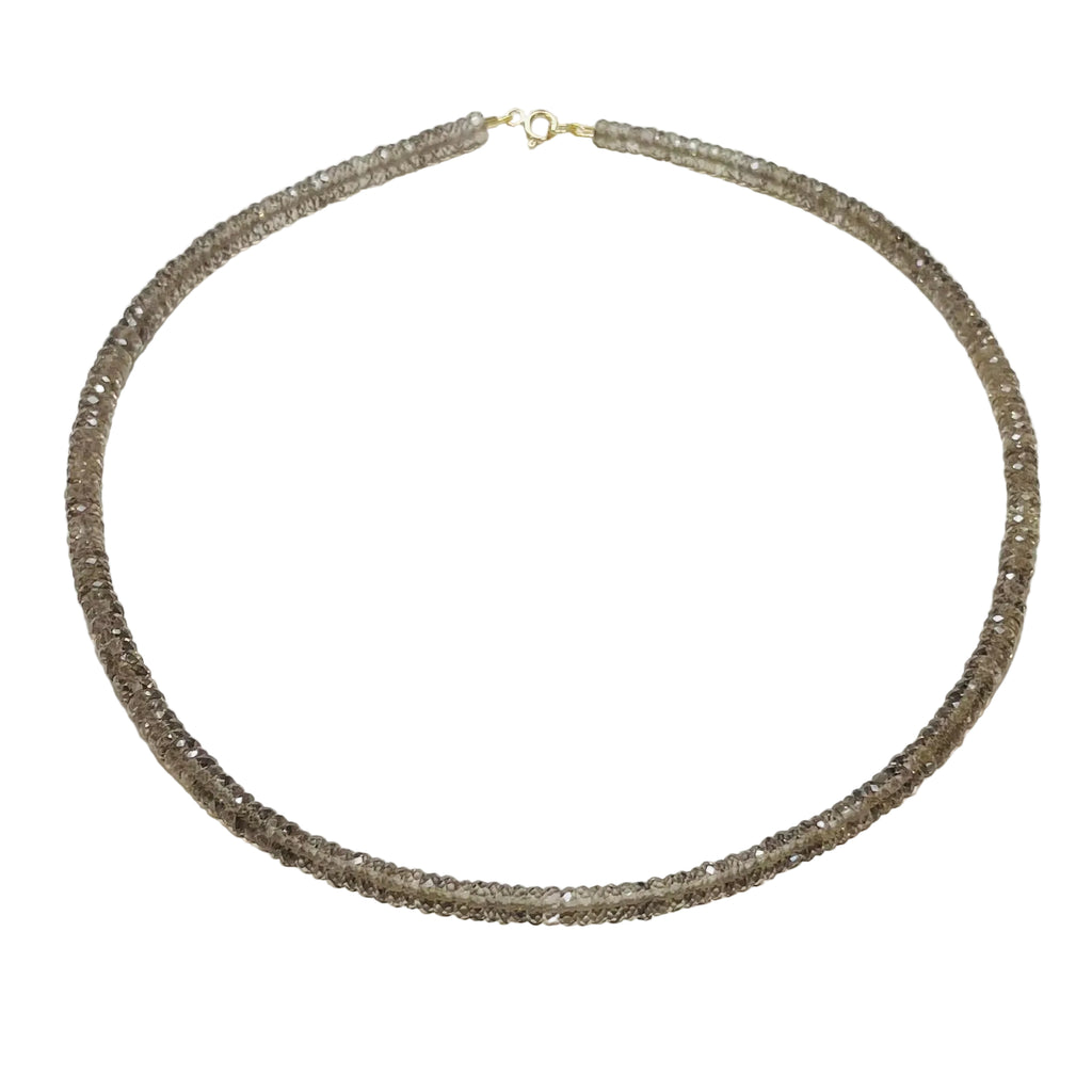 Smokey Topaz Heishi Necklace