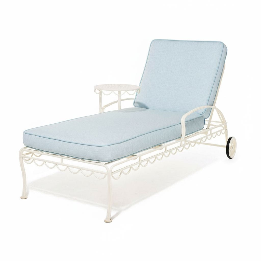 Al Fresco Sun Lounger, Crew Mediterranean Blue Stripe