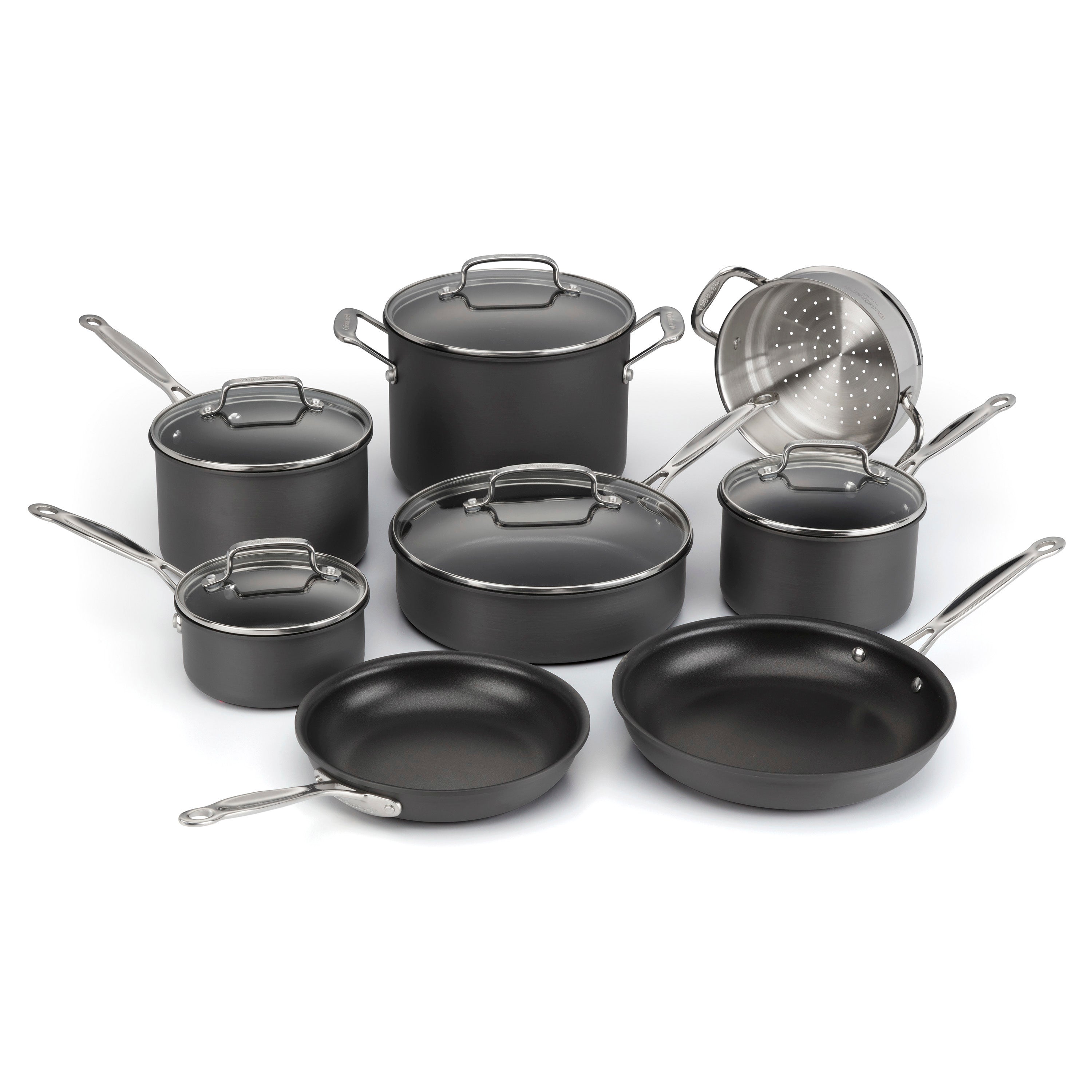Chef's Classic® Nonstick Hard Anodized Cookware 13-Piece Set in Black