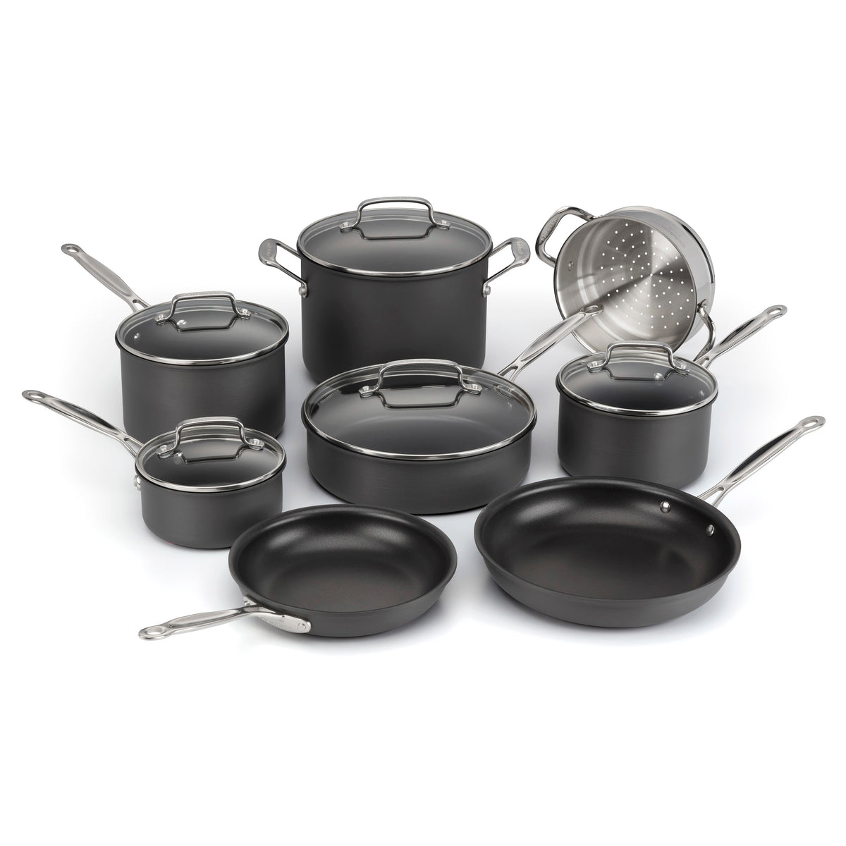 Chef's Classic® Nonstick Hard Anodized Cookware 13-Piece Set in Black