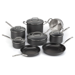 Chef's Classic® Nonstick Hard Anodized Cookware 13-Piece Set in Black