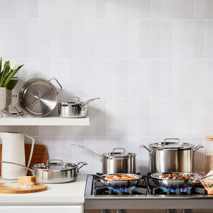 MultiClad Pro Triple Ply Stainless Cookware 12-Piece Set in Stainless Steel