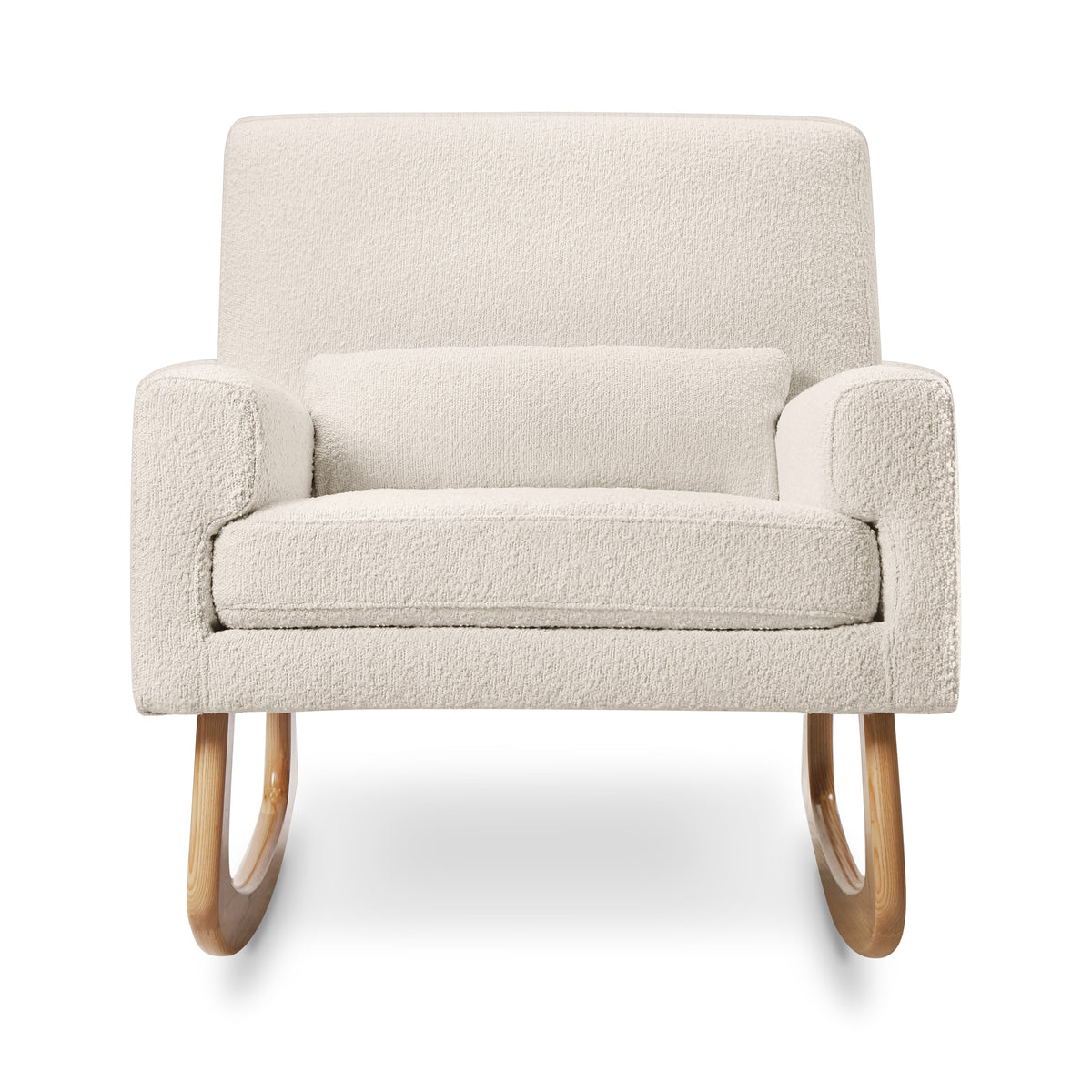 Sleepytime Rocker in Ivory Boucle with Light Legs