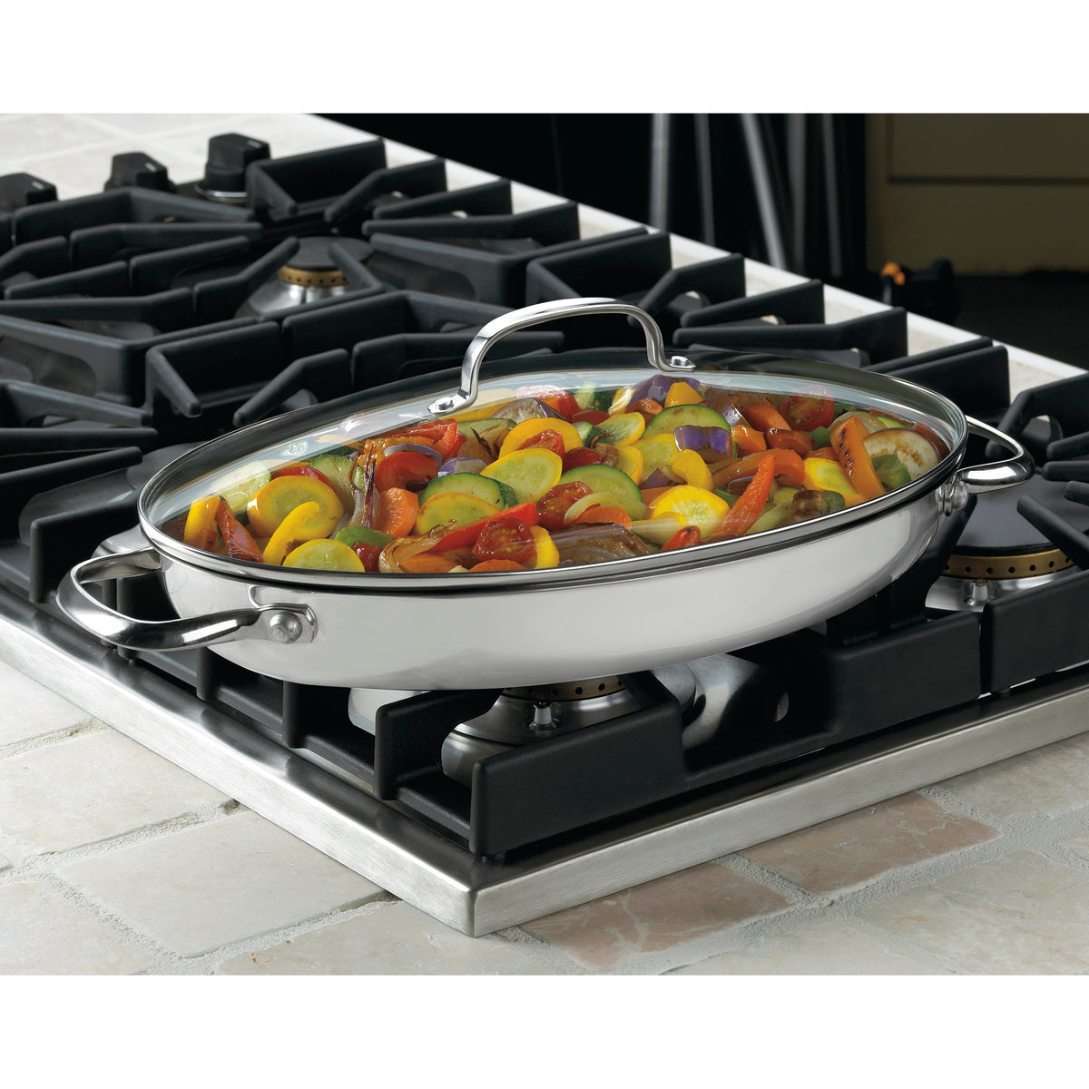 Classic Entertaining Collection 13.5" Oval Buffet Server in Stainless Steel