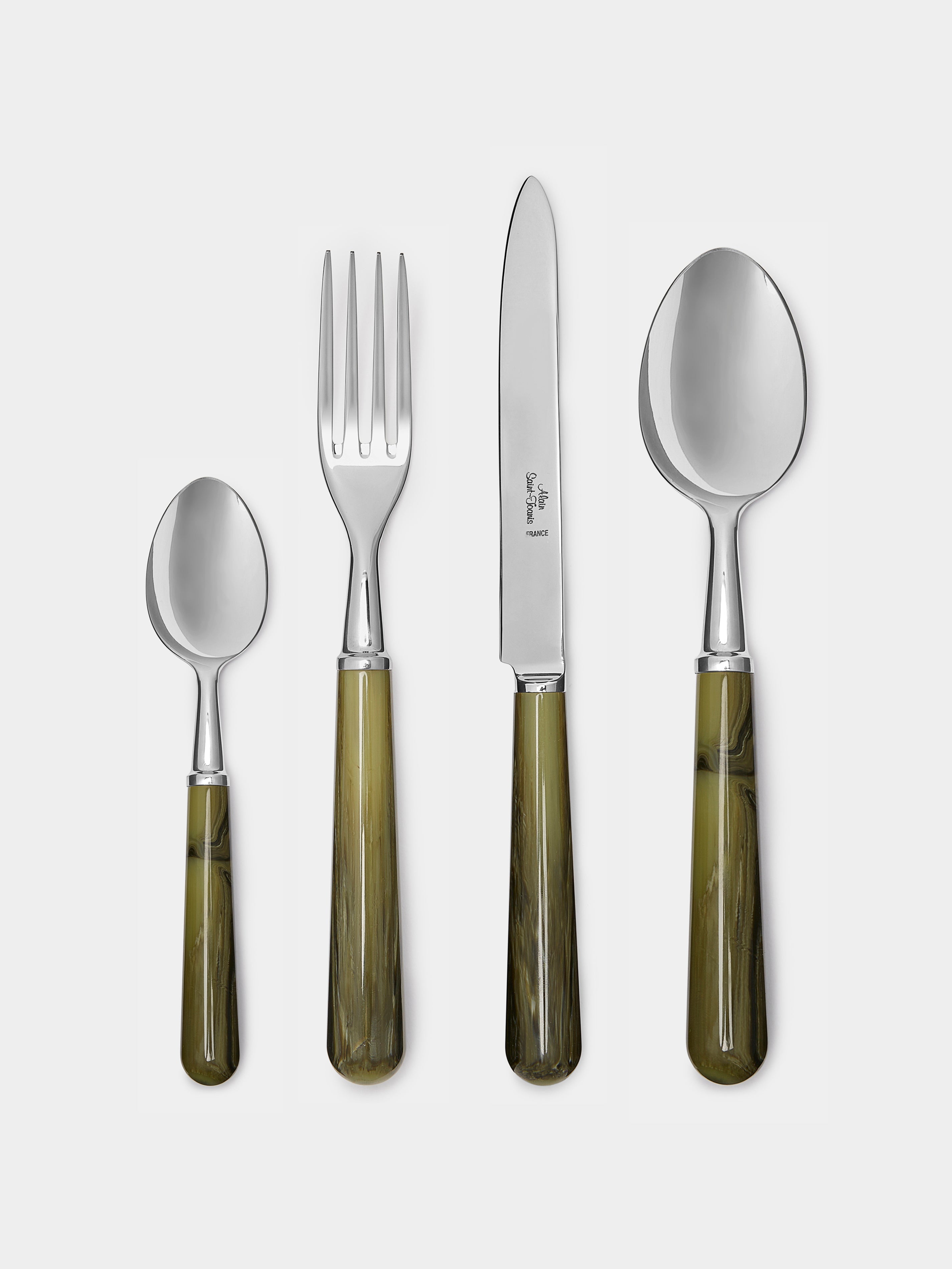 Alain Saint-Joanis Marbled Resin Dinner Cutlery (Set of 4)