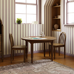 Liberty Play Table & Spindle Chairs Set in Natural Walnut