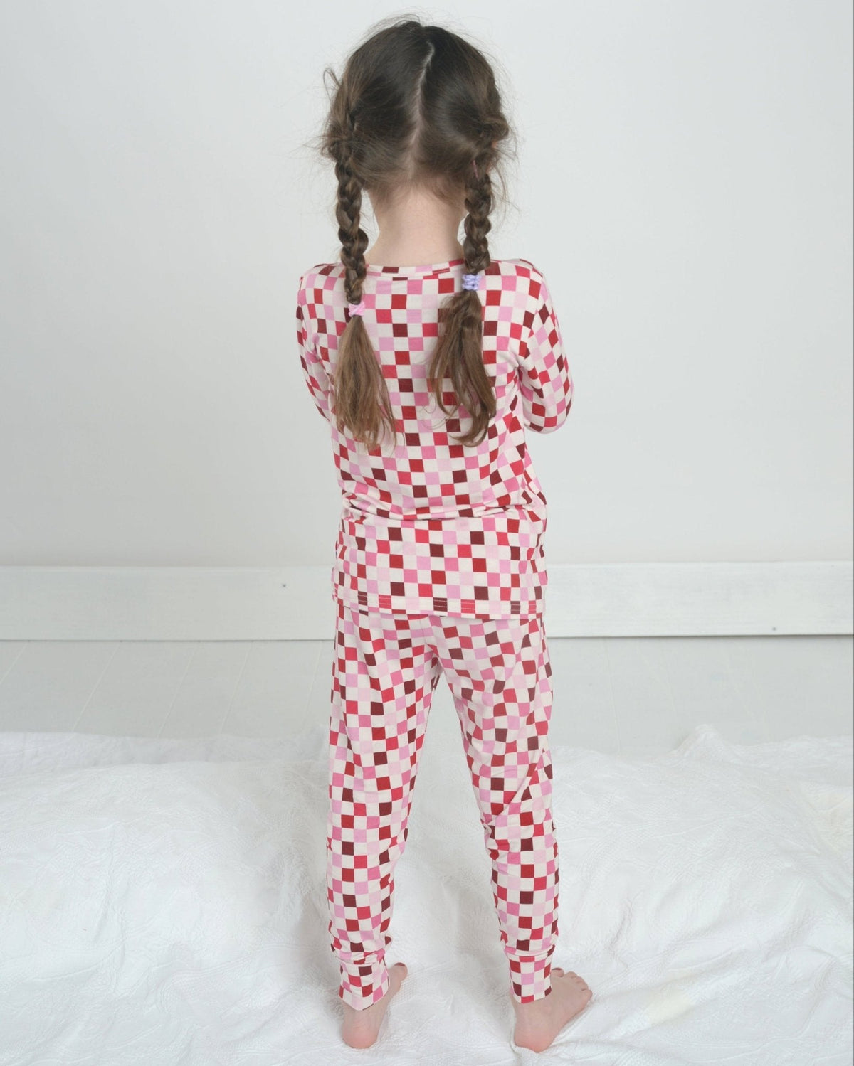 Pink Bamboo Pajama Set for Kids, Toddler Bamboo Pajamas