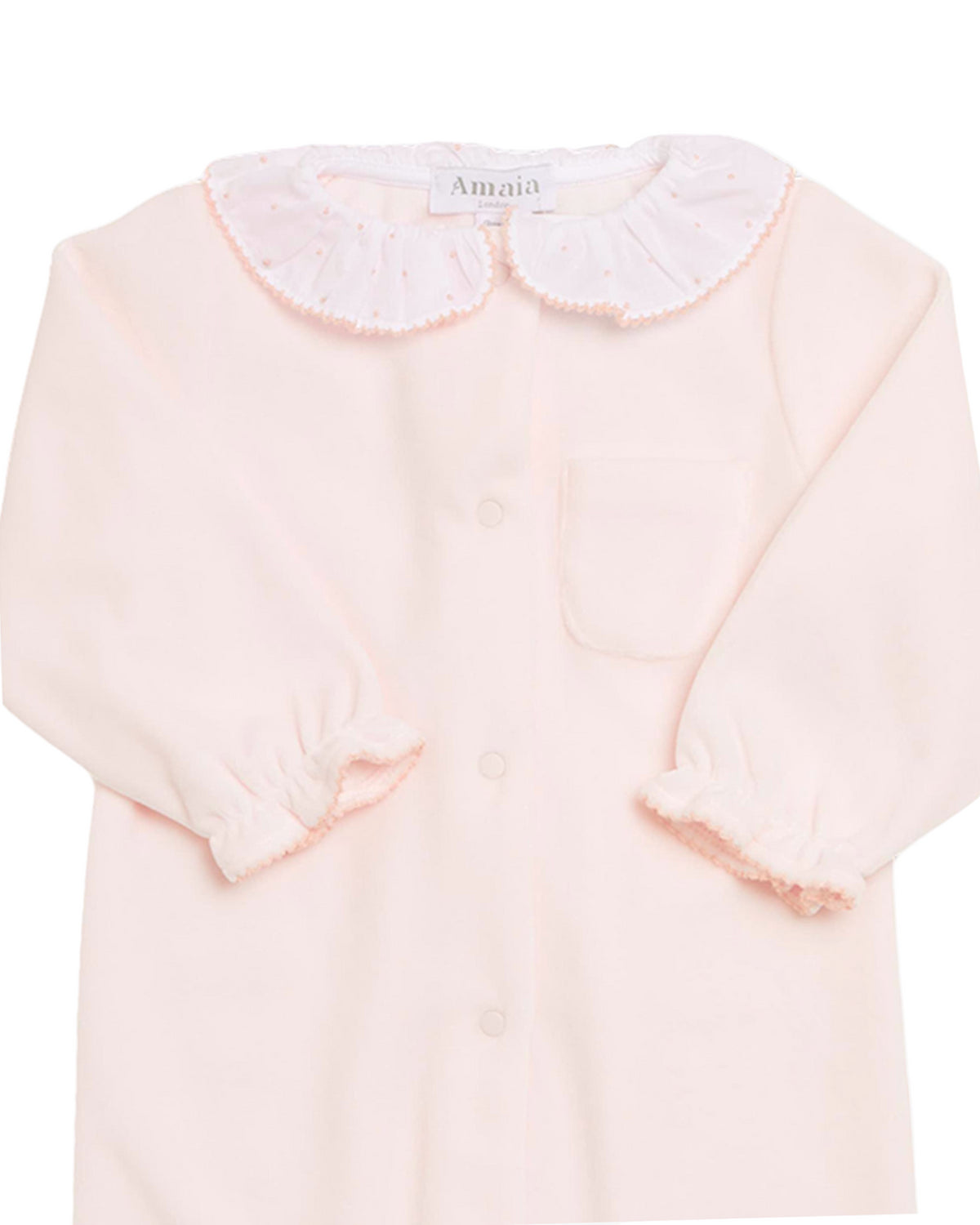 Velours Babygrow Light Pink