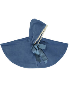 Blue Velvet Cape for Girls