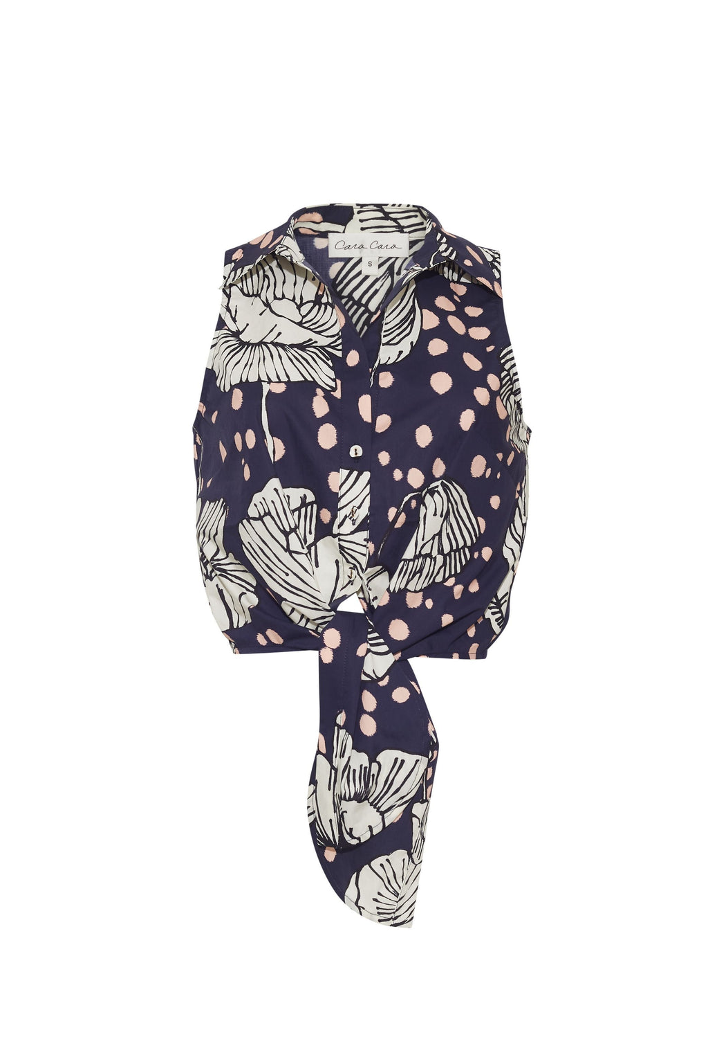 Highland Top in Dotted Flora Navy