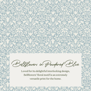 Morris & Co. x Namesake Tuffet Storage Ottoman Bellflowers in Powdered Blue