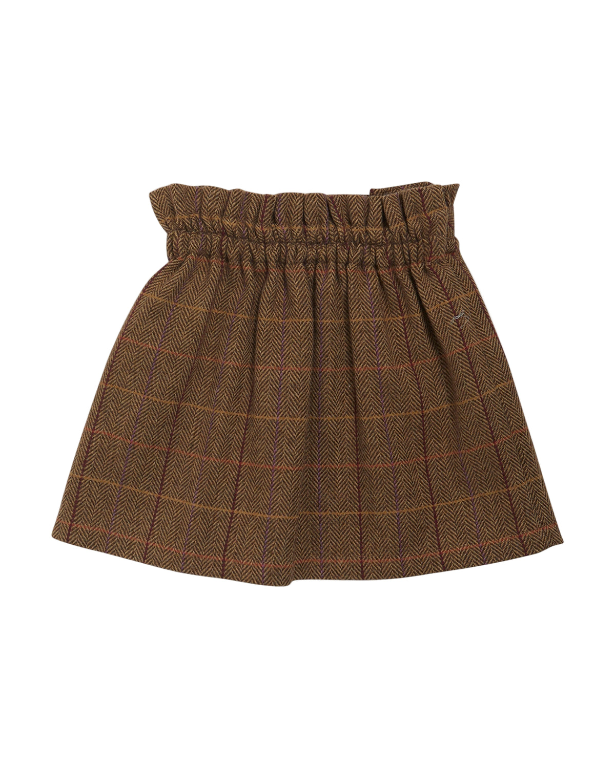 Viana Skirt in Brown Tweed
