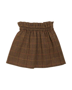 Viana Skirt in Brown Tweed