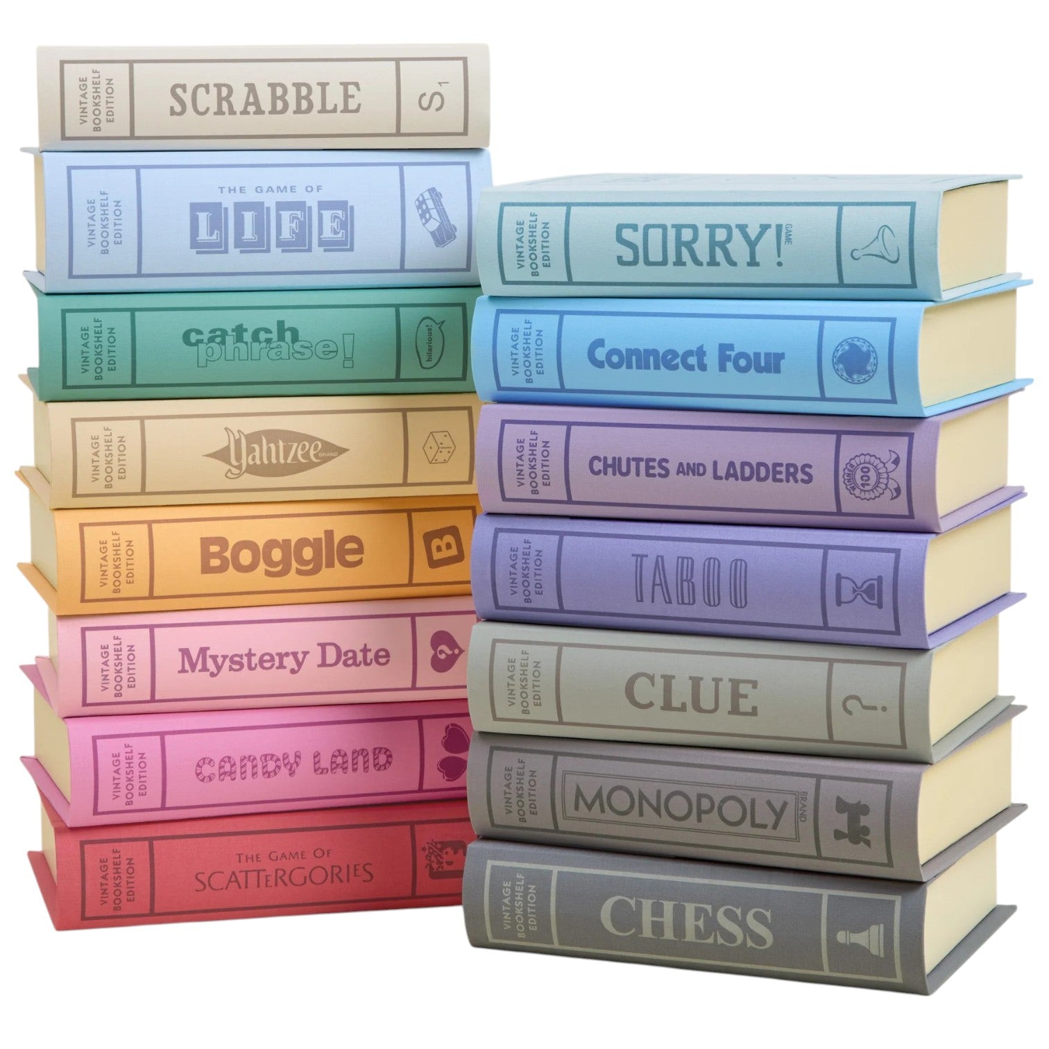 Clue Vintage Bookshelf Board Games