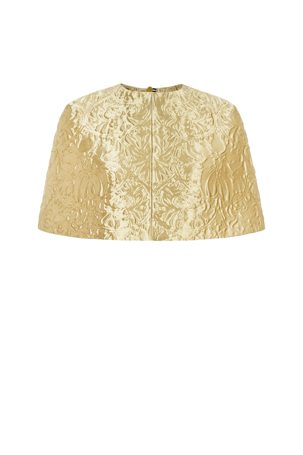 Virginie Cape in Gold Metallic Jacquard