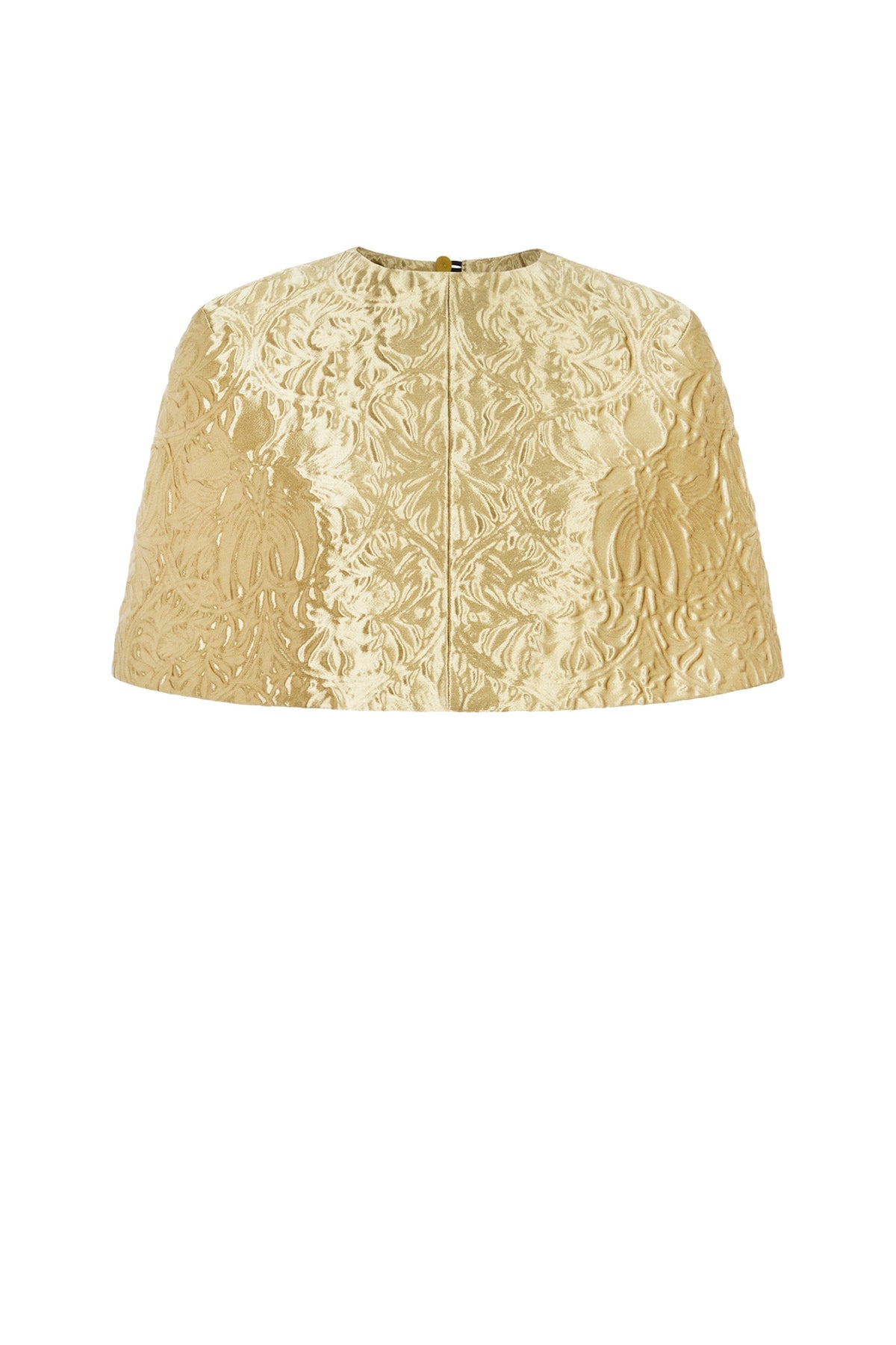 Virginie Cape in Gold Metallic Jacquard