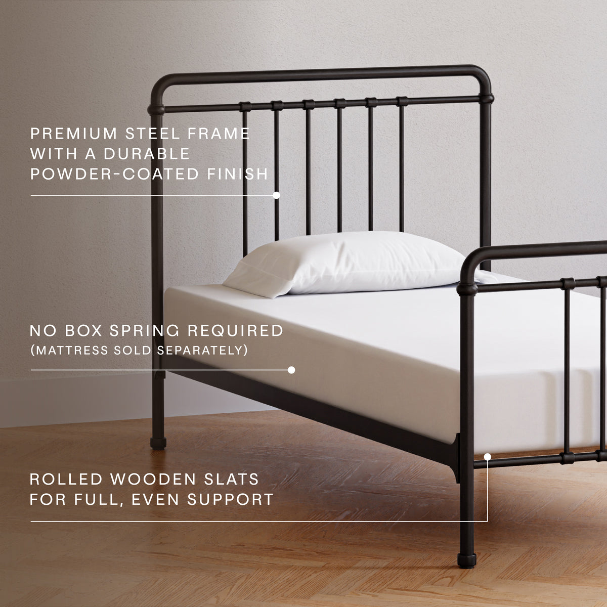 Winston Twin Bed in Vintage Gold