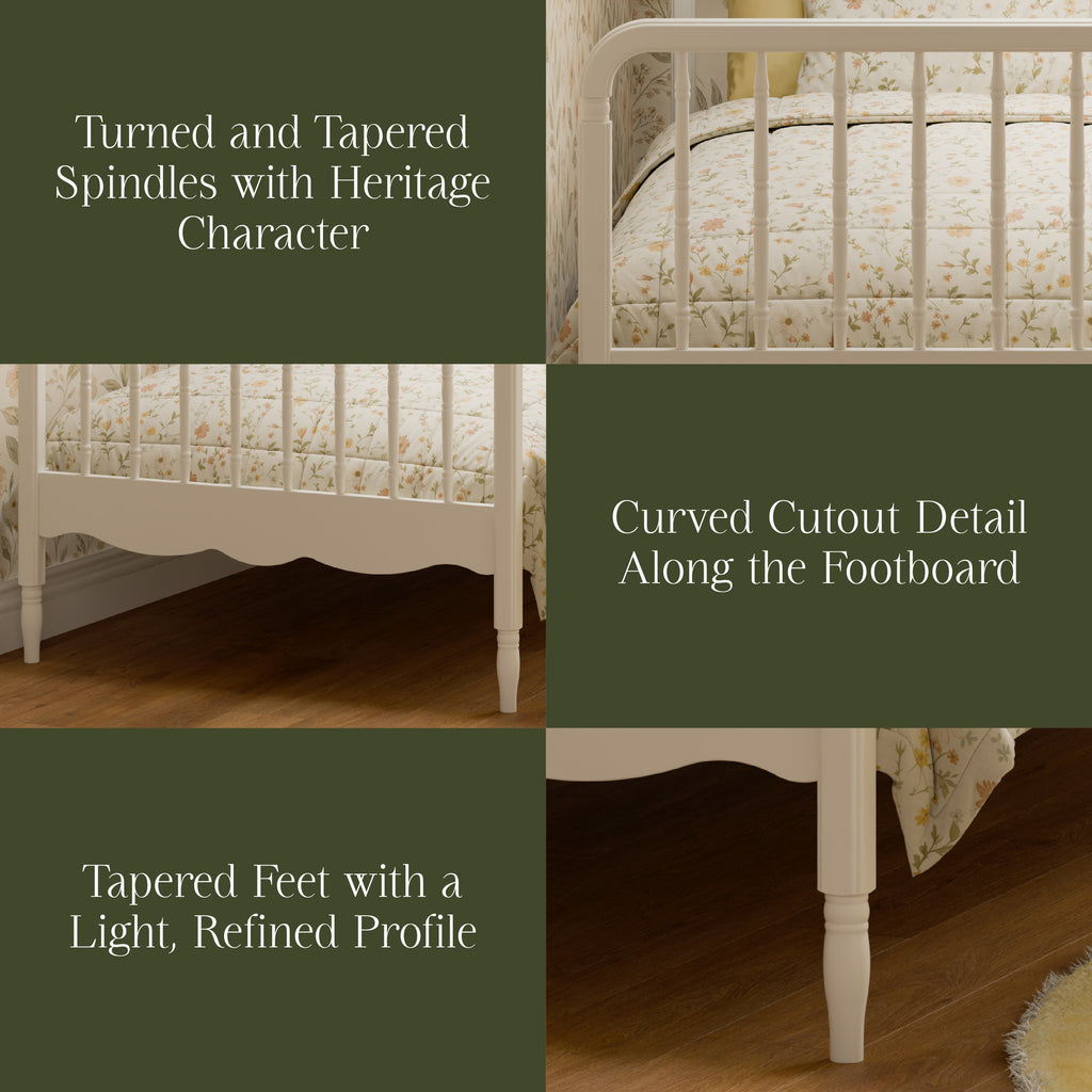 Liberty Spindle Twin Bed in Warm White