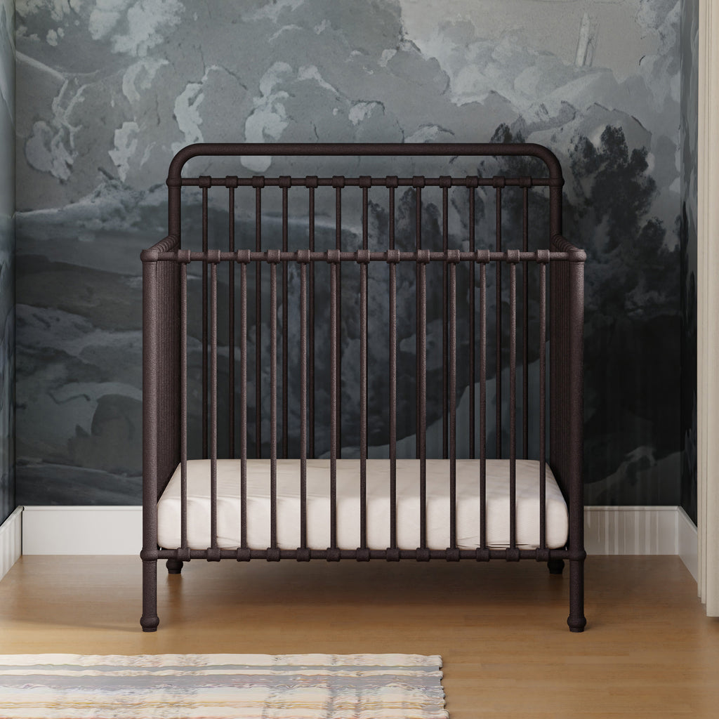 Winston 4-in-1 Convertible Mini Crib in Vintage Iron