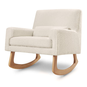 Sleepytime Rocker in Ivory Boucle with Light Legs