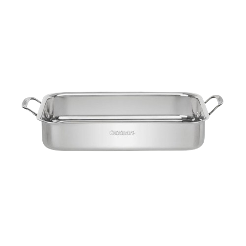 14" Lasagna Pan with Stainless Roasting Rack in Stainless Steel
